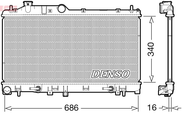 Radiator, engine cooling -