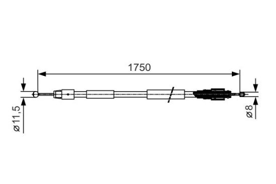 Cable Pull, parking brake VAG - 7L0 609 721 A