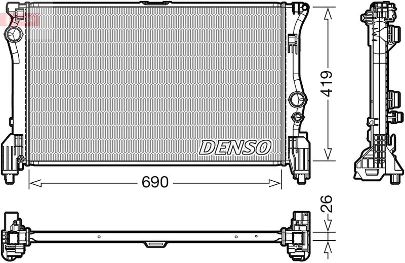 Radiator, engine cooling -