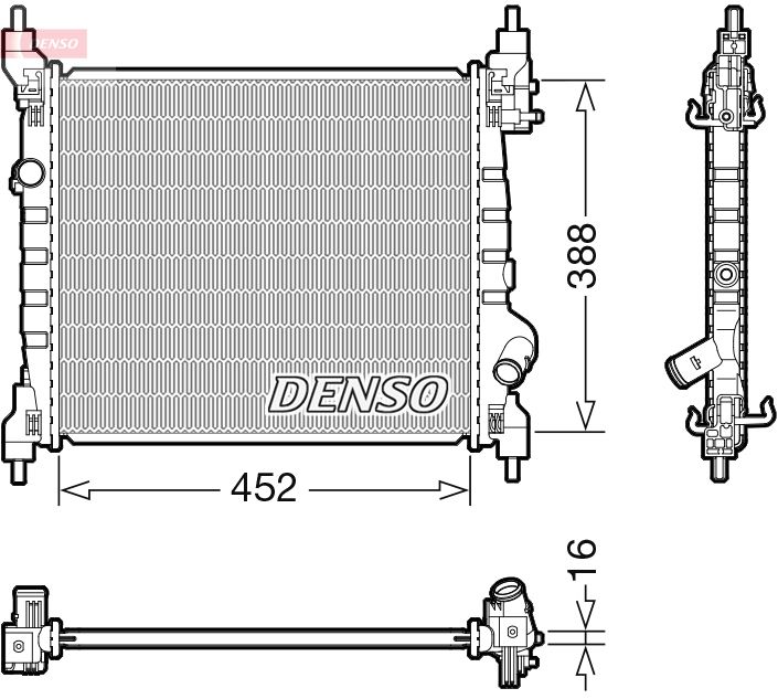 Radiator, engine cooling -