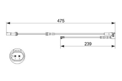 Warning Contact, brake pad wear -