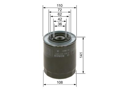 Oil Filter PSA - E149006, FIAT - 71771361