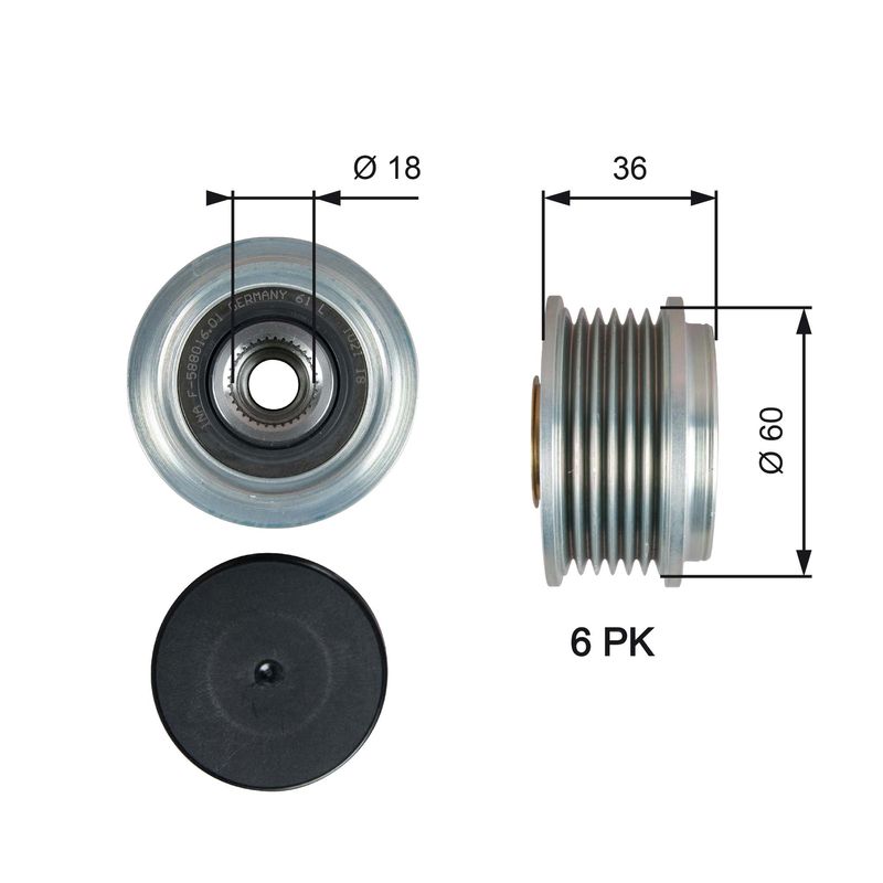 Alternator Freewheel Clutch -