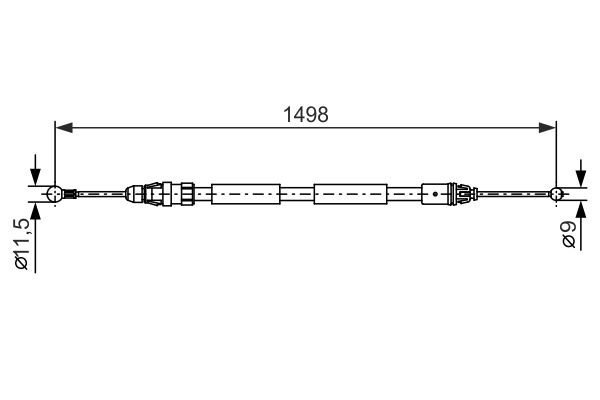 Cable Pull, parking brake RENAULT - 77 00 312 837