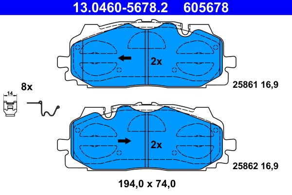 Brake Pad Set, disc brake VAG - 4M0 698 151 T