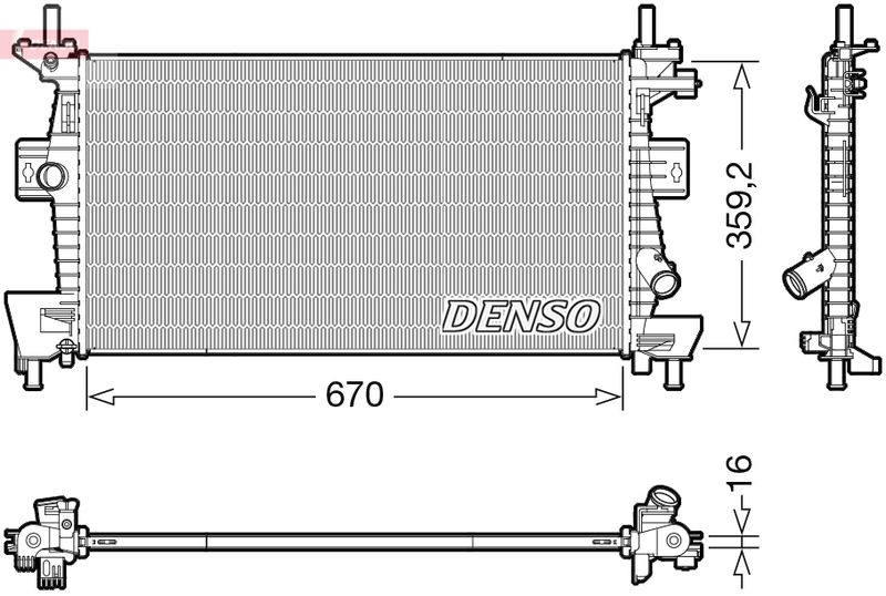 Radiator, engine cooling -
