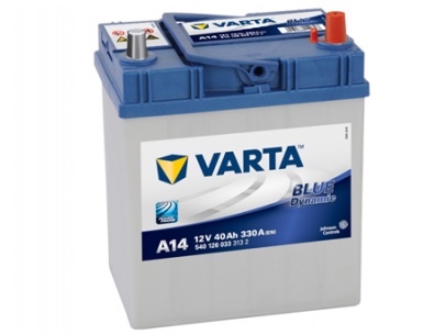 Starter Battery 40Ah 330A 187*127*227 - + BLUE dynamic (Japan)