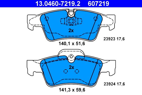Brake Pad Set, disc brake MERCEDES-BENZ - 004 420 52 20