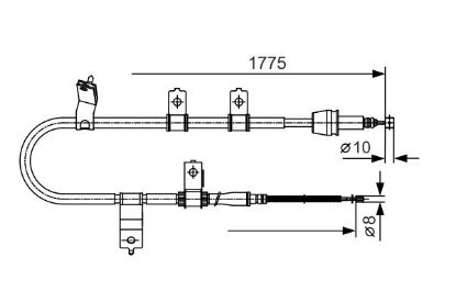 Cable Pull, parking brake -