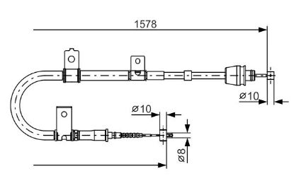 Cable Pull, parking brake -