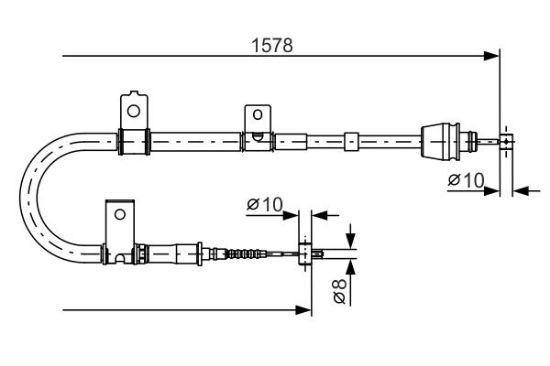 Cable Pull, parking brake -