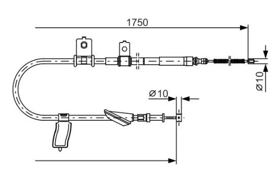 Cable Pull, parking brake -