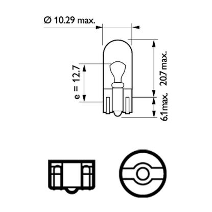 Bulb, direction indicator W5W W2,1x9,5d T10 Bulb, direction indicator W5W W2,1x9,5d T10