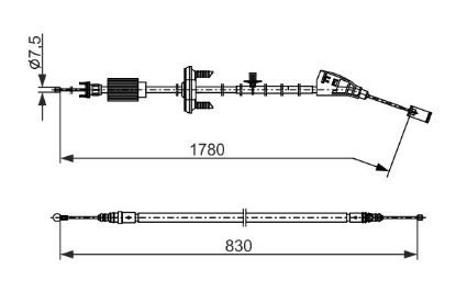 Cable Pull, parking brake -