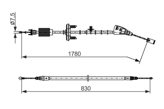 Cable Pull, parking brake -