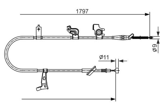 Cable Pull, parking brake -