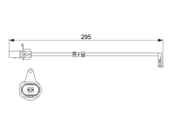 Warning Contact, brake pad wear -