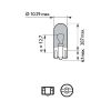 Bulb, direction indicator W5W T10 WhiteVision Ultra 2tk
