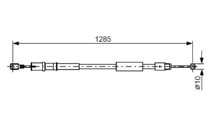 Cable Pull, parking brake MERCEDES-BENZ - 639 427 04 38