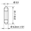 Bulb, interior light 3W SV6
