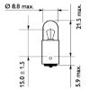 Bulb, direction indicator T4W BA9S T8,5x24,5