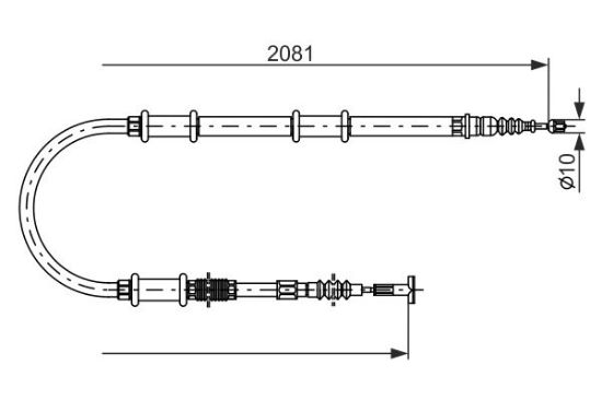 Cable Pull, parking brake -