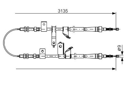 Cable Pull, parking brake -