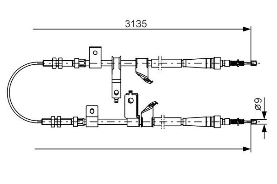 Cable Pull, parking brake -