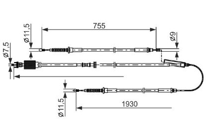 Cable Pull, parking brake -