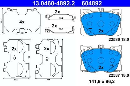 Brake Pad Set, disc brake MERCEDES-BENZ - 000 420 90 03