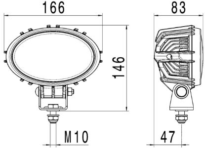 Worklight Lähivalgustus, seisev/rippuv paigal. 1850lm