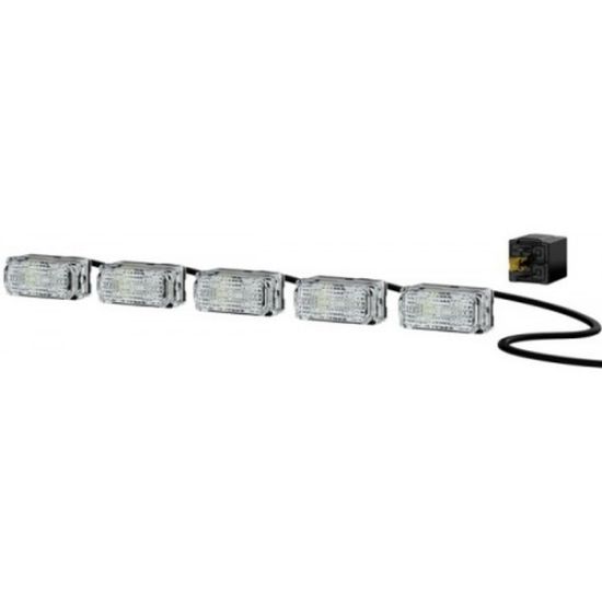 Daytime Running Light Set LEDayFlex II, 5xLED, 12V