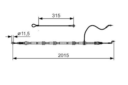 Cable Pull, parking brake -
