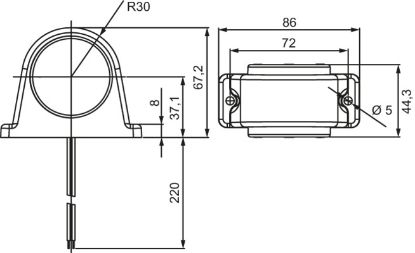 Clearance Light 10-30V, 86x44x67, 200mm kaabel