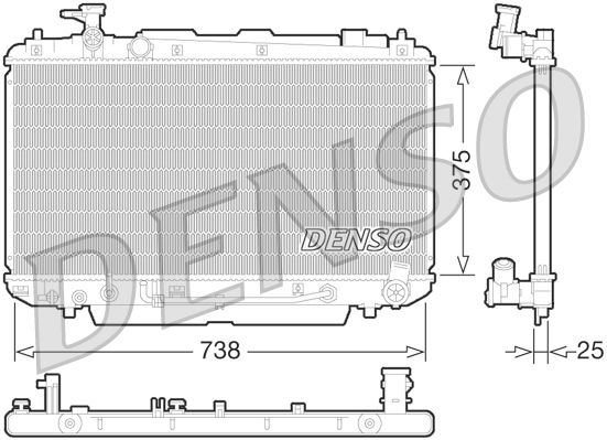 Radiator, engine cooling -