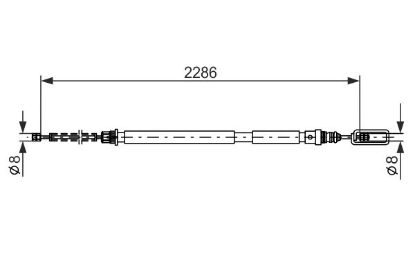 Cable Pull, parking brake -