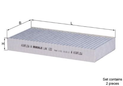 Filter, cabin air Honda Civic 01-05  Kompl.2tk.