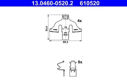 Accessory Kit, disc brake pad -