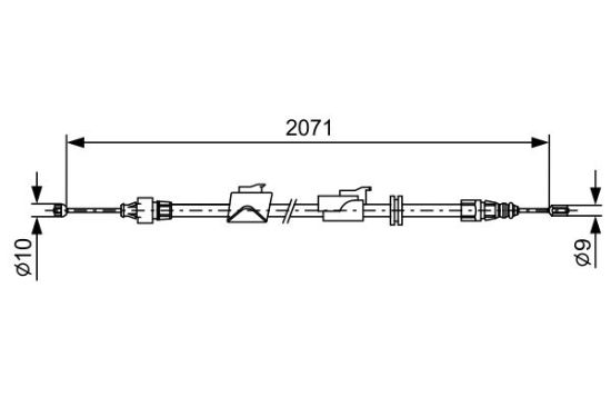 Cable Pull, parking brake FORD - 1 545 340