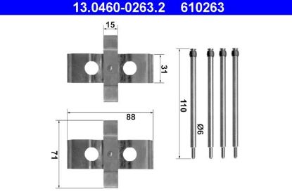 Accessory Kit, disc brake pad -