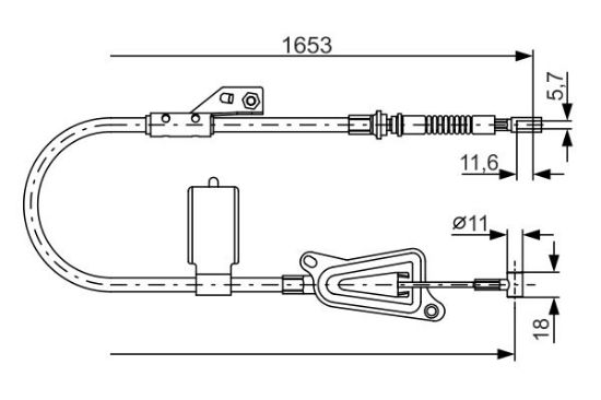 Cable Pull, parking brake -