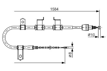 Cable Pull, parking brake -