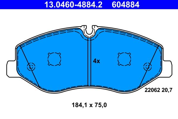 Brake Pad Set, disc brake MERCEDES-BENZ - 447 421 08 00