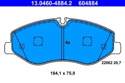 Brake Pad Set, disc brake MERCEDES-BENZ - 447 421 08 00