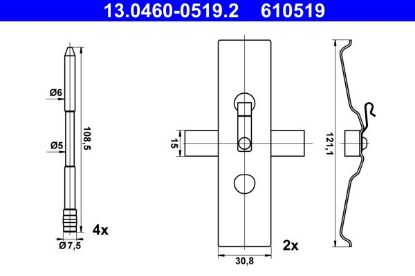 Accessory Kit, disc brake pad -