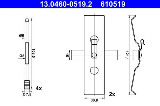 Accessory Kit, disc brake pad -