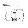 Bulb, direction indicator W21/5W W3x16q