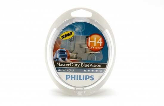 Bulb, spotlight H4 MasterDuty BlueVision 2tk