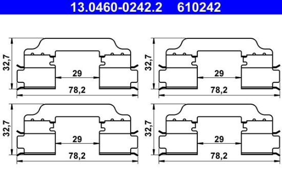 Accessory Kit, disc brake pad -