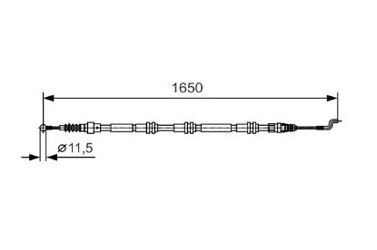 Cable Pull, parking brake VAG - 7H1 609 701 F